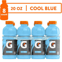 Gatorade Thirst Quencher, Cool Blue, 20 fl oz, 8 Count Bottles