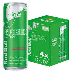 Red Bull Green Edition Dragon Fruit Energy Drink, 12 fl oz, Pack of 4 Cans