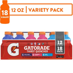Gatorade Thirst Quencher Variety Pack, Grape/Strawberry/Berry, 12 fl oz, 18 Count Bottles