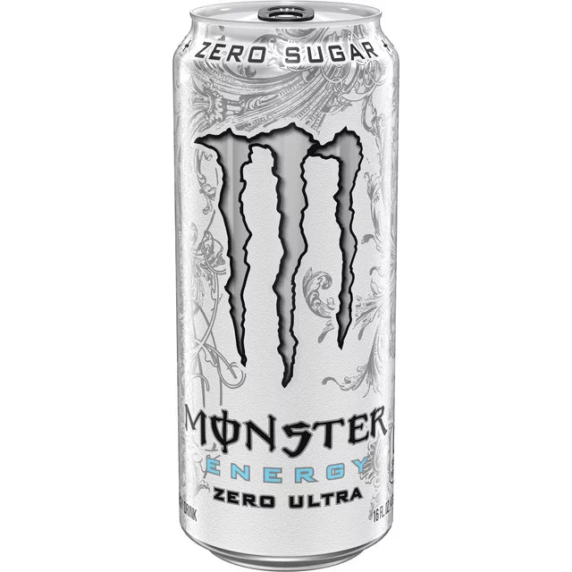 (24 Cans) Monster Zero Ultra Energy, Sugar Free Energy Drink, 16 fl oz