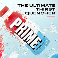 Prime Hydration Drink Sports Beverage Naturally Flavored, Caffeine Free, 10% Coconut Water, 250Mg Bcaas, B Vitamins, Antioxidants, 834Mg Electrolytes, Only 20 Calories Per 16.9 Fl Oz Bottle (Ice Pop)
