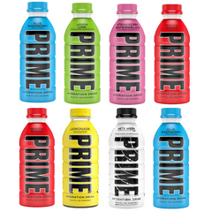 Prime Hydration Sports Drink Variety Pack - Energy Drink, Electrolyte Beverage - Meta Moon, Lemon Lime, Tropical Punch, Blue Raspberry, Strawberry Melon - 16.9 Fl Oz - 8 Pack
