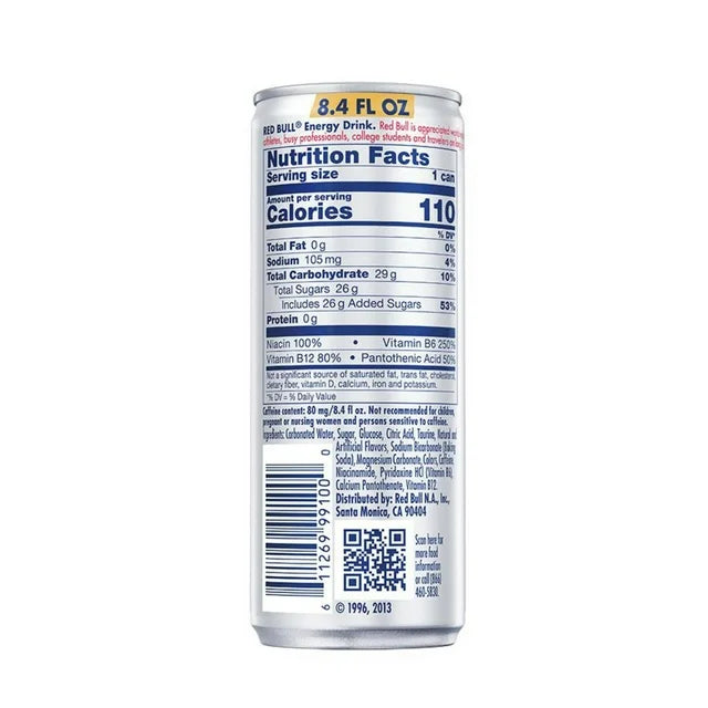 Red Bull Energy Drink, 8.4 fl oz, Pack of 12 Cans