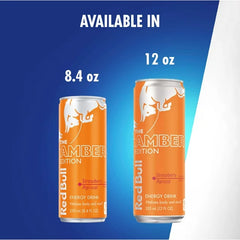 Red Bull Amber Edition Strawberry Apricot Energy Drink, 12 fl oz, Pack of 4 Cans